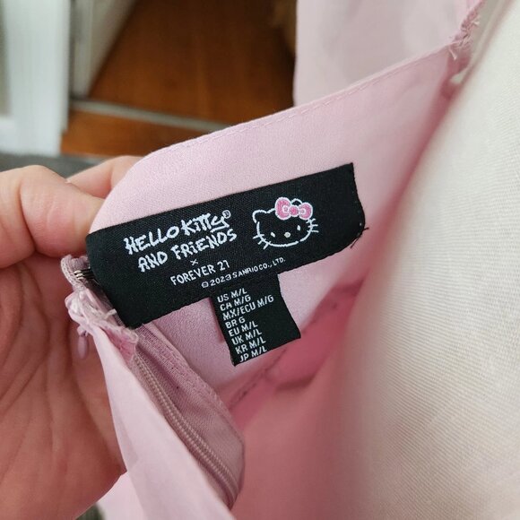 My Melody Limited Ed Sanrio Soft Pink Babydoll Dress Tulle Puffy Sleeves M/L. E2 - Picture 7 of 7